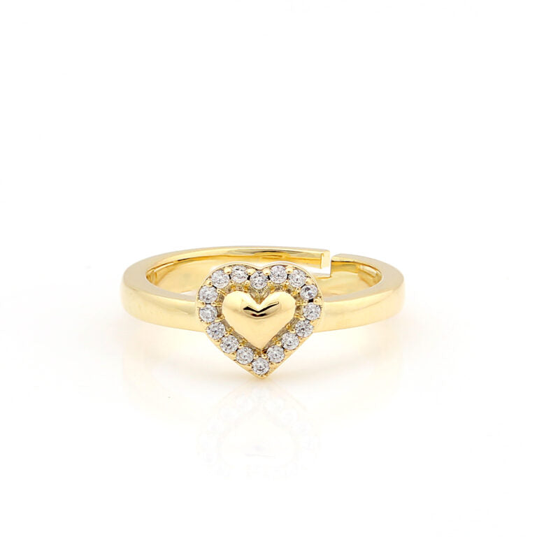 Center Puffed Heart Ring