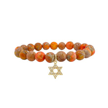 Load image into Gallery viewer, Shayna Star of David Sea Sediment Beaded Bracelet
