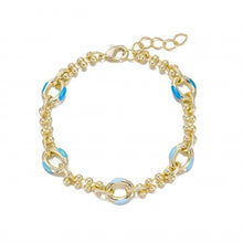Load image into Gallery viewer, Multi Color Enamel Links And Ball Chain Bracelet
