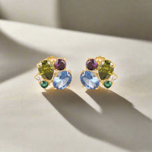 Load image into Gallery viewer, Multi Shaped Multi Color CZ Stud Earring
