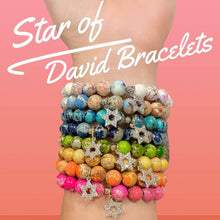 Load image into Gallery viewer, Shayna Star of David Sea Sediment Beaded Bracelet
