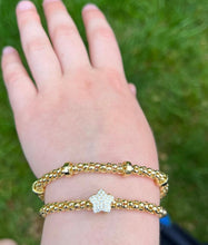 Load image into Gallery viewer, Mesh Rope Gold Ball Station Bracelet

