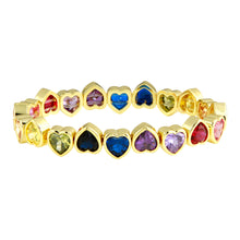 Load image into Gallery viewer, Stretchy Bezel Heart Bracelet
