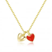 Load image into Gallery viewer, Double Heart Charm Necklace
