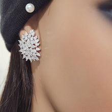 Load image into Gallery viewer, CZ Sprinkled Cluster Stud Earring
