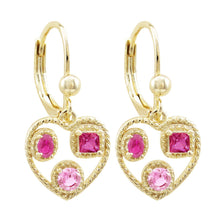 Load image into Gallery viewer, Gemstone Heart Earrings - Gemtique 
