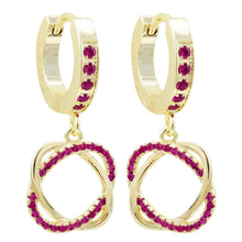 Load image into Gallery viewer, Double Ovals CZ Earrings - Gemtique 
