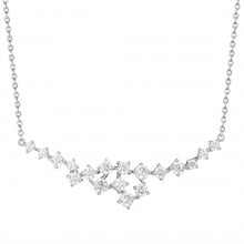 Load image into Gallery viewer, Scattered CZ Bar Necklace
