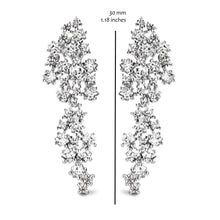 Load image into Gallery viewer, CZ Cluster Drop Earrings
