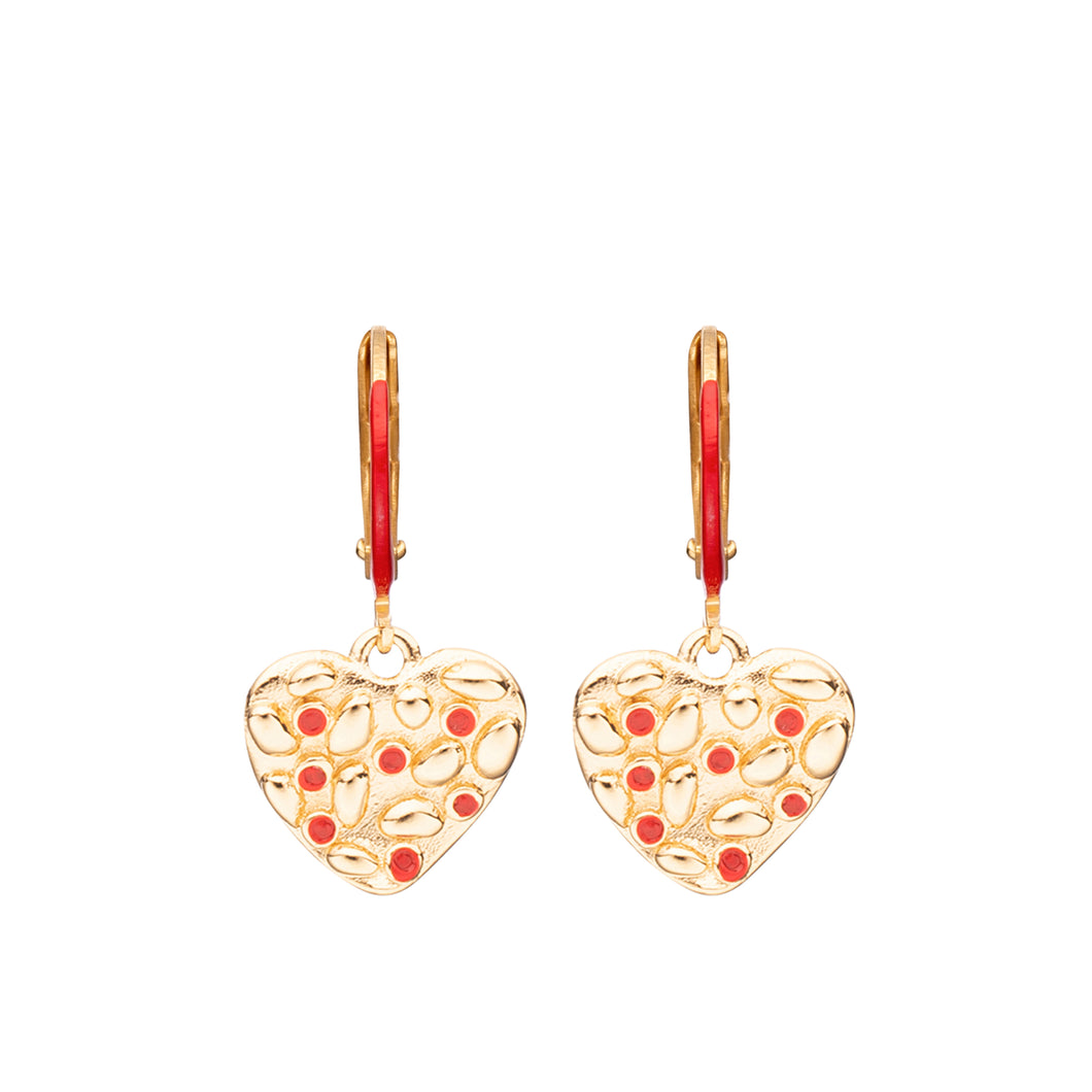 Polka Dots Heart Earrings