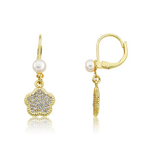 Load image into Gallery viewer, Micro Pave Flower Earrings
