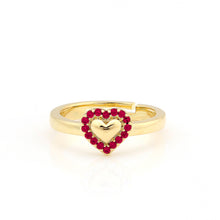 Load image into Gallery viewer, Center Puffed Heart Ring
